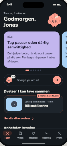 Forsiden for pårørende